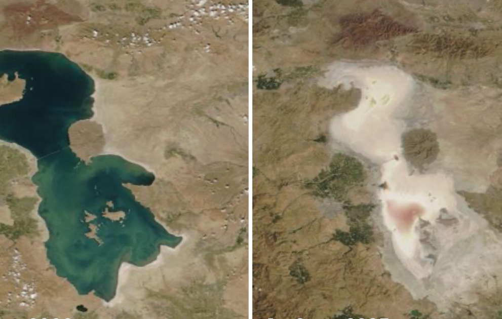 За 20 лет уровень воды в Урмии снизился почти до нуля