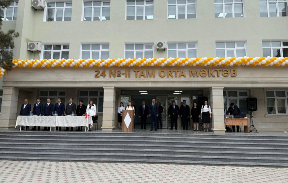 Gəncədə tam orta ümumtəhsil müəssisəsi təmirdən sonra istifadəyə verilib