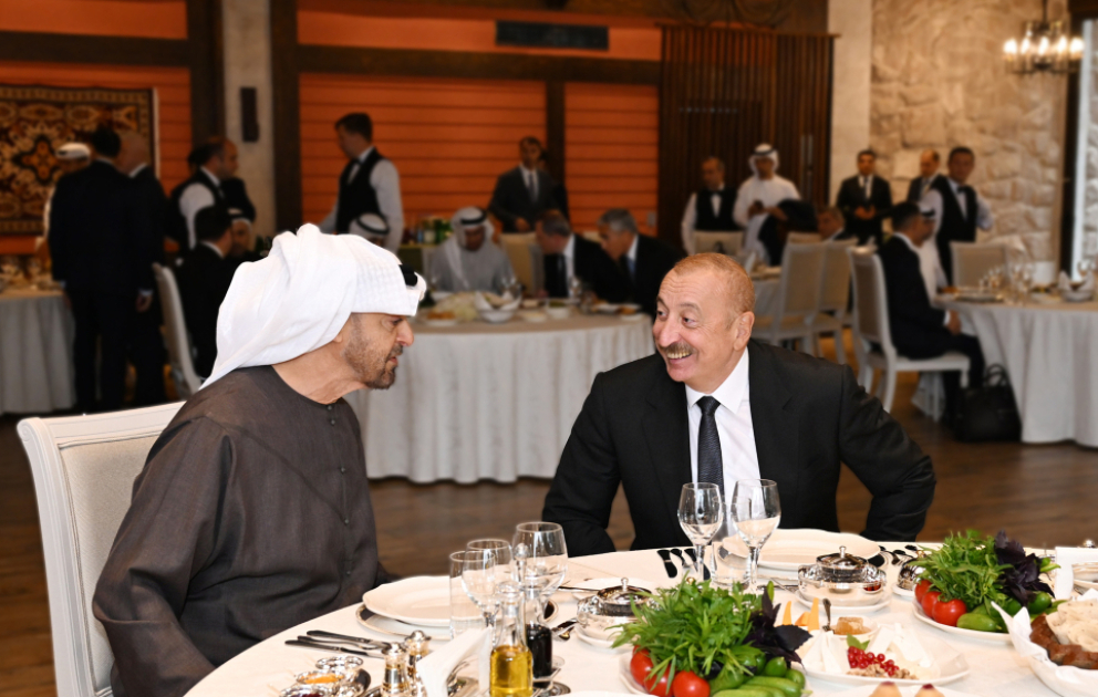 President Ilham Aliyev hosted official luncheon in honor of UAE President in Shusha