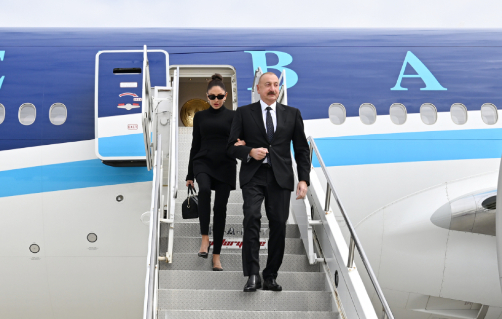Президент Ильхам Алиев прибыл в Нью-Йорк для участия в 80-й сессии Генеральной Ассамблеи ООН