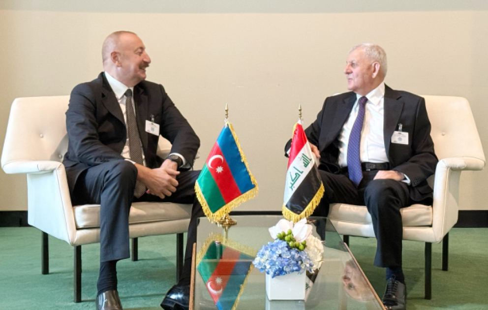President of Azerbaijan Ilham Aliyev met with President of Iraq at UN headquarters in New York