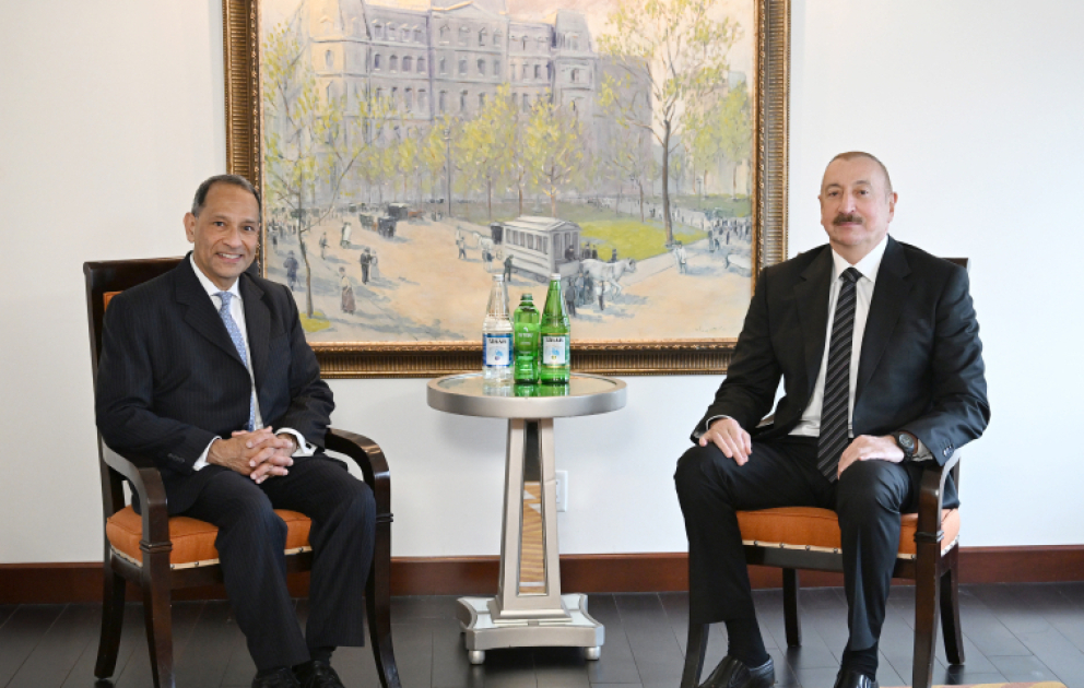 President Ilham Aliyev met with Senior Vice President of US Chamber of Commerce in New York