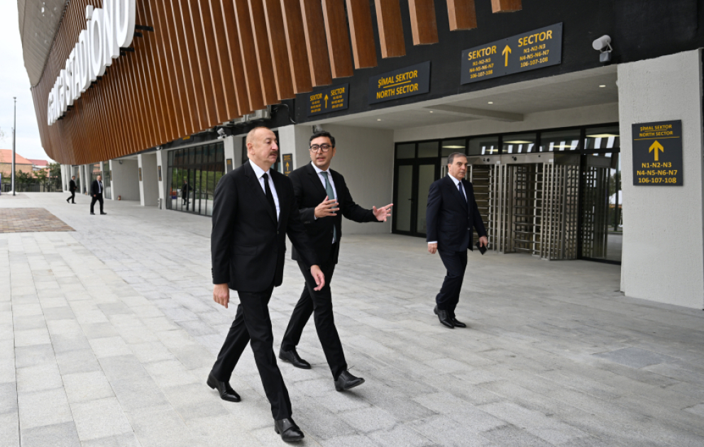 President Ilham Aliyev attended inauguration of Ganja Stadium