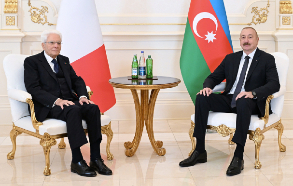 President of Azerbaijan Ilham Aliyev held one-on-one meeting with President of Italy Sergio Mattarella