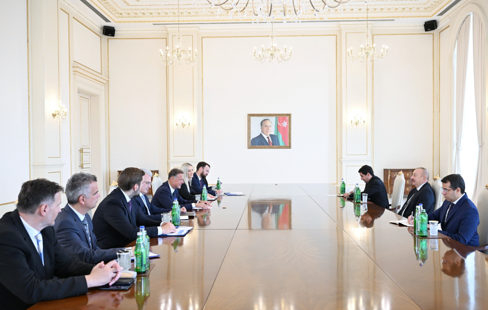 Президент Ильхам Алиев принял делегацию парламента Хорватии