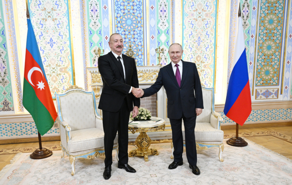 President of Azerbaijan Ilham Aliyev held one-on-one meeting with President of Russia Vladimir Putin in Dushanbe