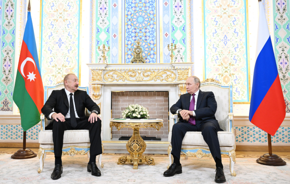 Düşənbədə Azərbaycan Prezidenti İlham Əliyevin Rusiya Prezidenti Vladimir Putin ilə təkbətək görüşü olub
