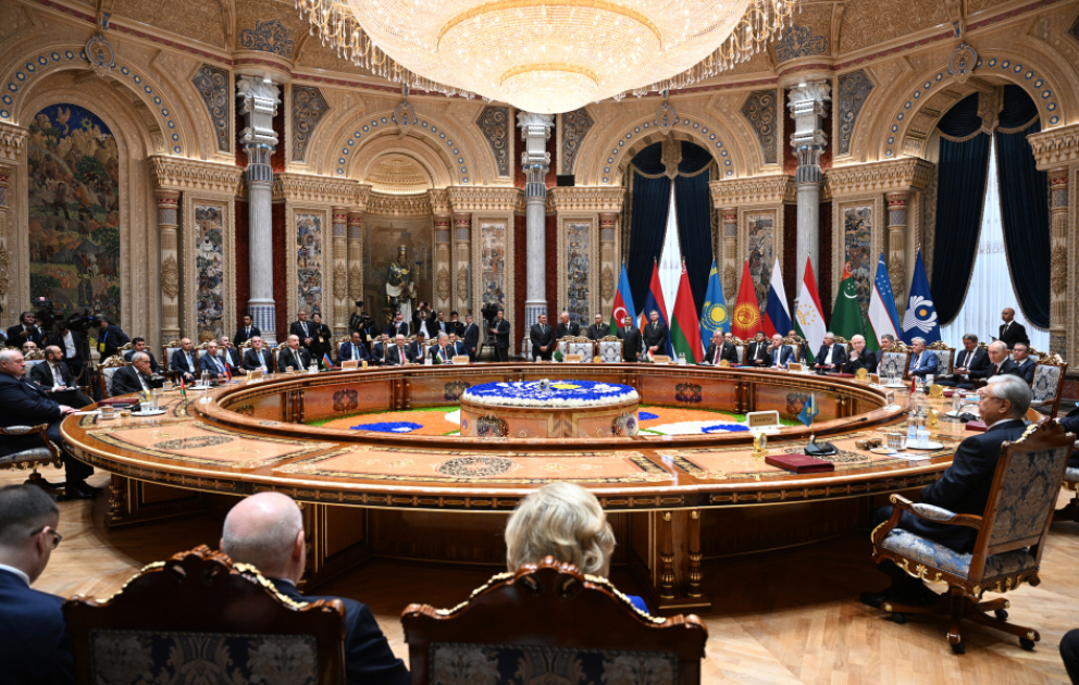 Dushanbe hosted expanded meeting of CIS Heads of State Council, 
President of Azerbaijan Ilham Aliyev attended the event