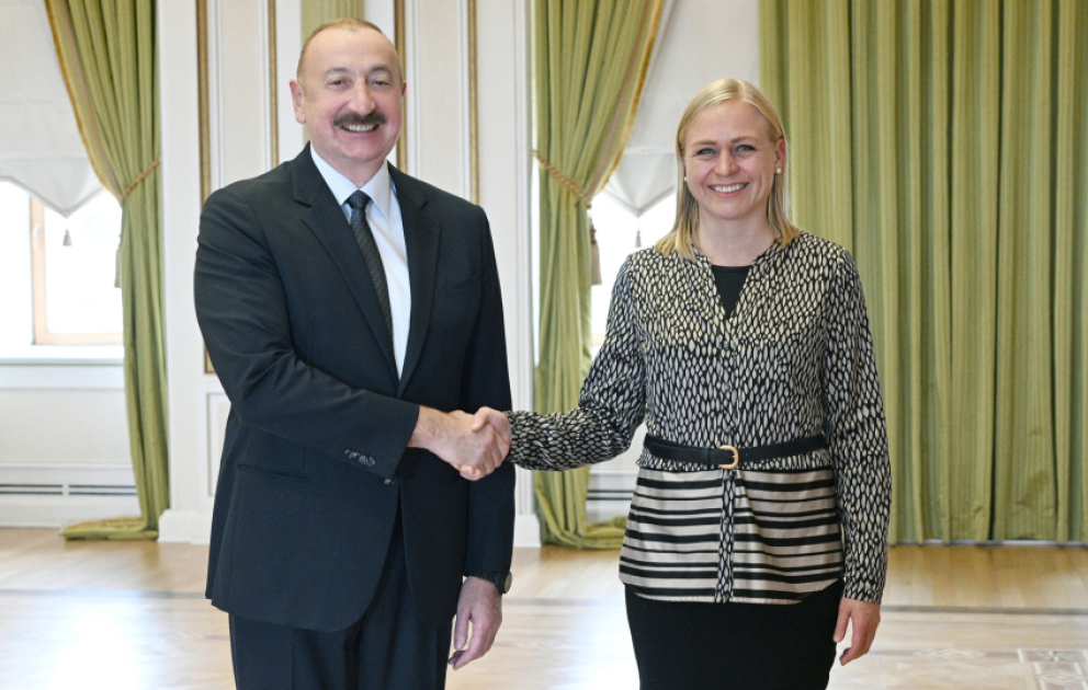 Prezident İlham Əliyev ATƏT-in fəaliyyətdə olan sədrinin başçılıq etdiyi nümayəndə heyətini qəbul edib