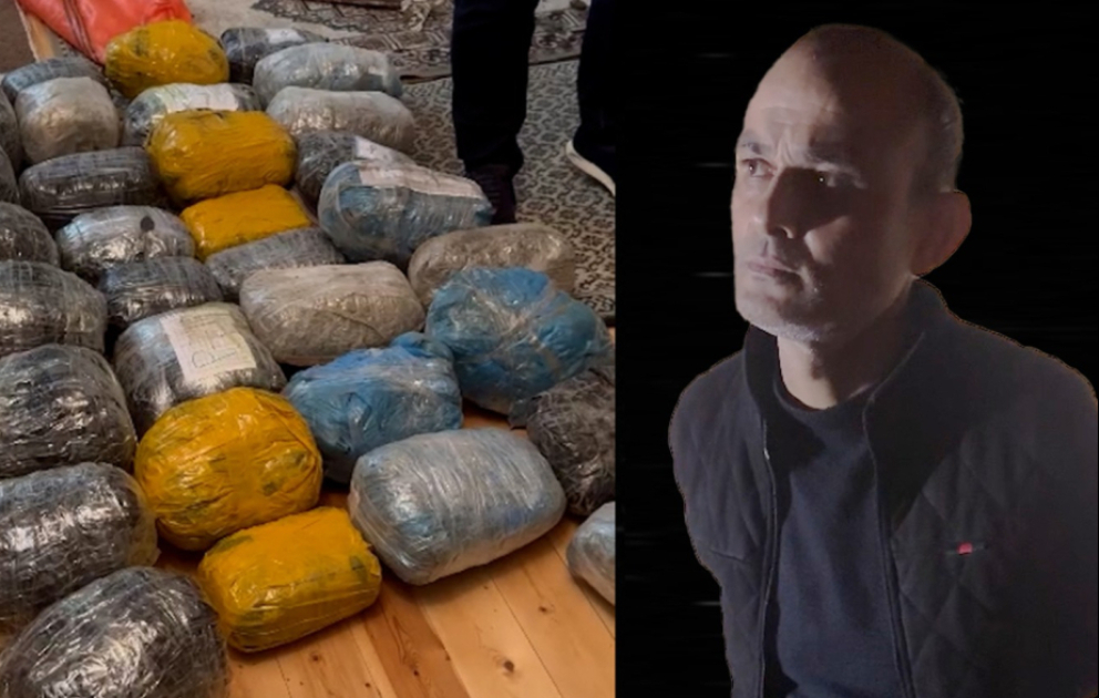 Bakı və Abşeronda narkotiklərin satışını təşkil edən şəxs 47 kiloqram marixuana ilə saxlanılıb