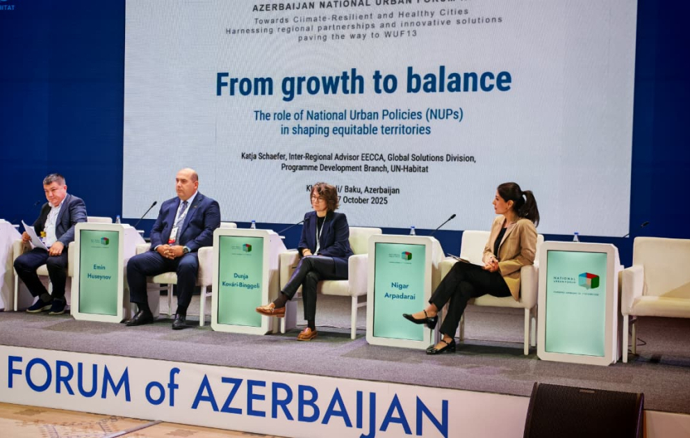 III Azərbaycan Milli Şəhərsalma Forumu işini panel sessiya ilə davam etdirir