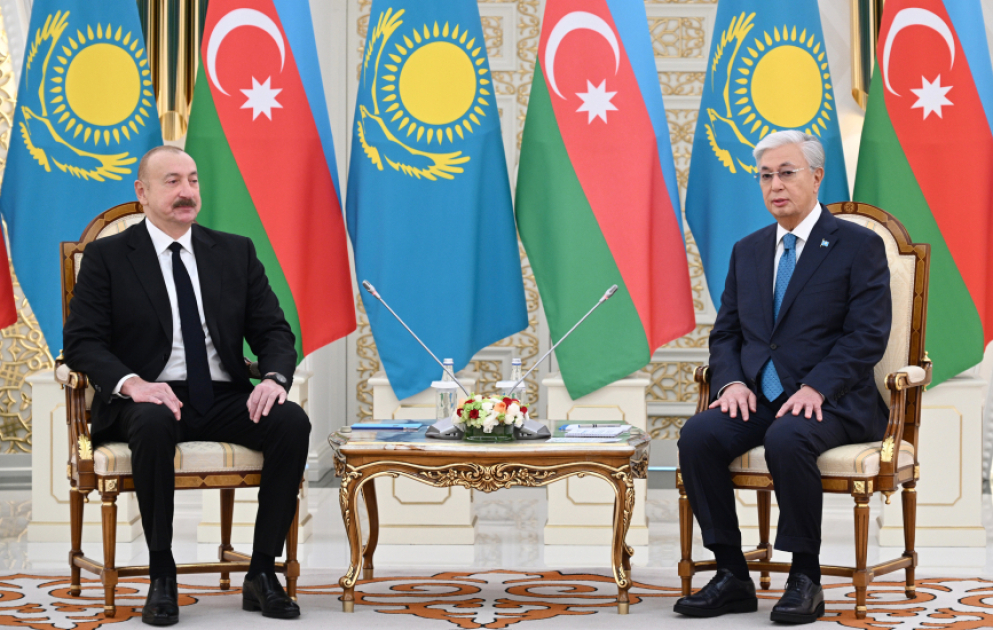 Astanada Azərbaycan Prezidenti İlham Əliyevin Qazaxıstan Prezidenti Kasım-Jomart Tokayev ilə təkbətək görüşü olub