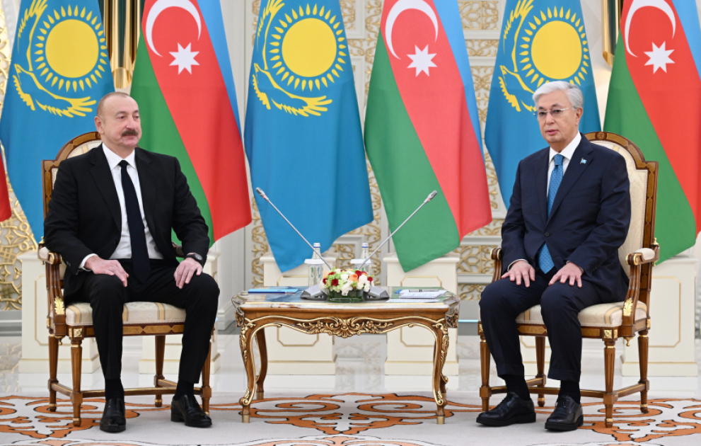 President of Azerbaijan Ilham Aliyev held one-on-one meeting with President of Kazakhstan Kassym-Jomart Tokayev in Astana