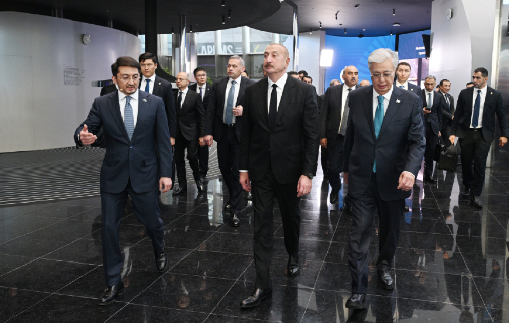 Presidents Ilham Aliyev and Kassym-Jomart Tokayev visited “Alem.ai” International Artificial Intelligence Center in Astana