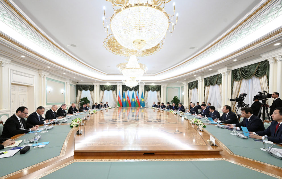 Zweites Treffen des Obersten Rates für zwischenstaatliche Zusammenarbeit zwischen Aserbaidschan und Kasachstan in Astana