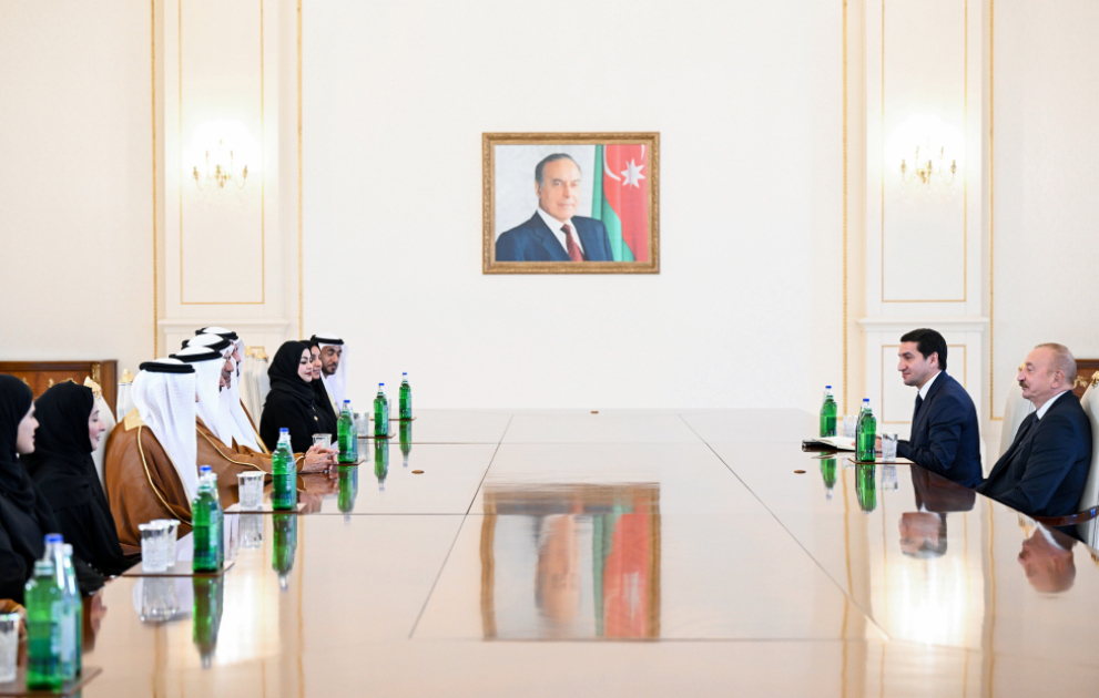 Präsident Ilham Aliyev empfängt Vorsitzenden des Nationalrats der Vereinigten Arabischen Emirate