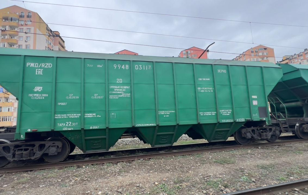 Azərbaycandan tranzit keçməklə buğda yüklü qatar Ermənistana gedib