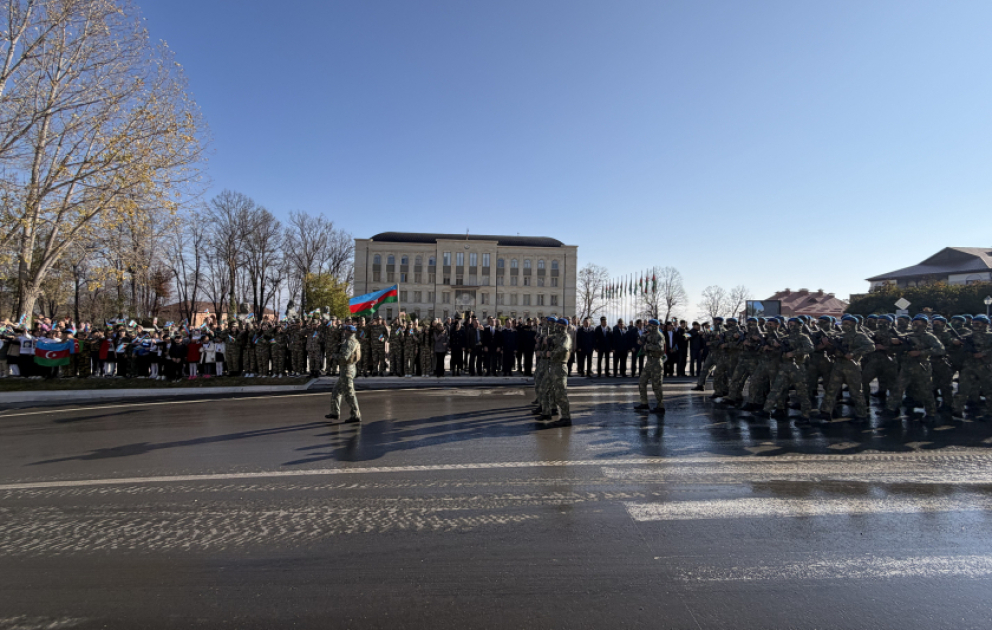 В Шуше прошел военный марш ко Дню Победы