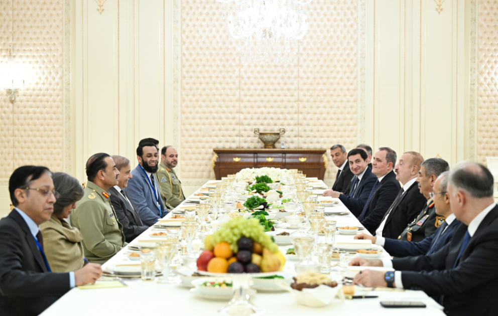 President Ilham Aliyev and Prime Minister of Pakistan had joint dinner