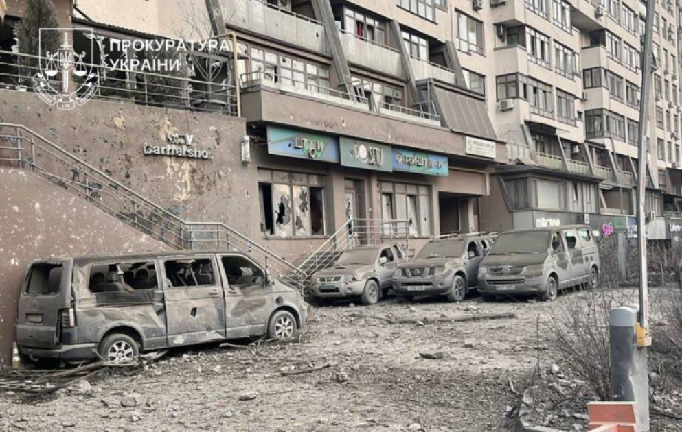 Kiyevə raket hücumu zamanı Azərbaycanın Ukraynadakı səfirliyinə ciddi ziyan dəyib