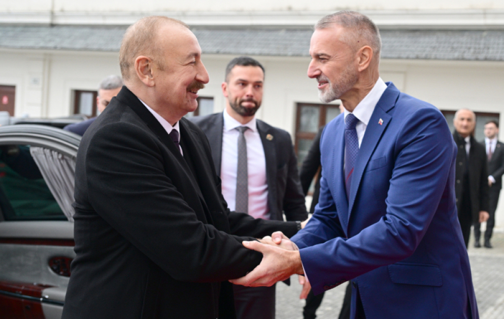 Состоялись встречи Президента Ильхама Алиева с председателем Национального совета Словакии в формате один на один и расширенном составе