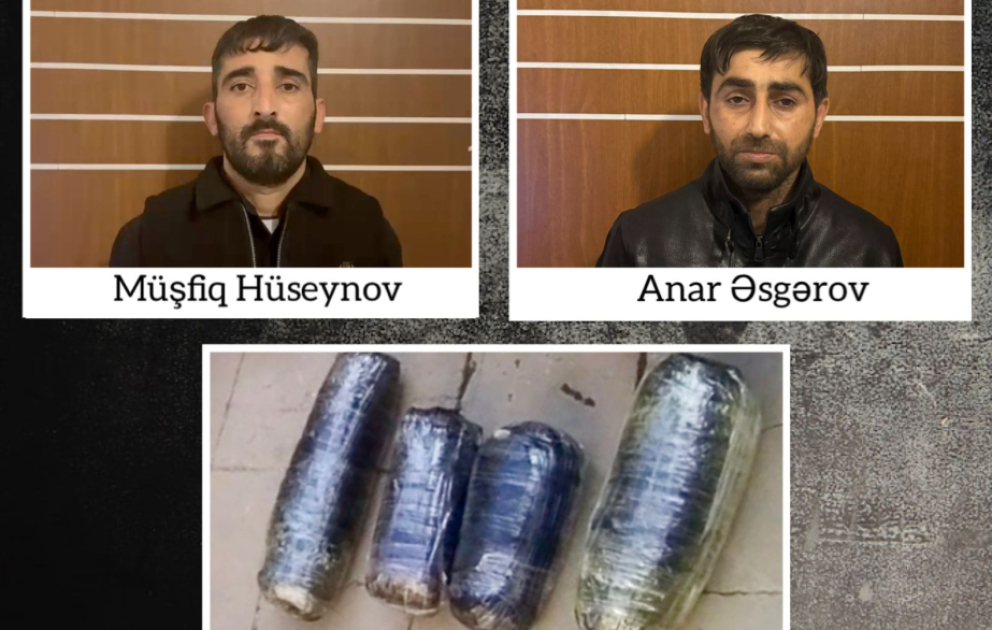 Polis Salyanda 9 kq narkotik vasitə satmaq istəyən iki nəfəri saxlayıb