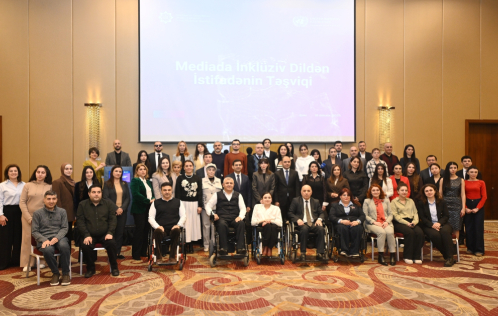 “Mediada inklüziv dildən istifadənin təşviqi” mövzusunda seminar keçirilib