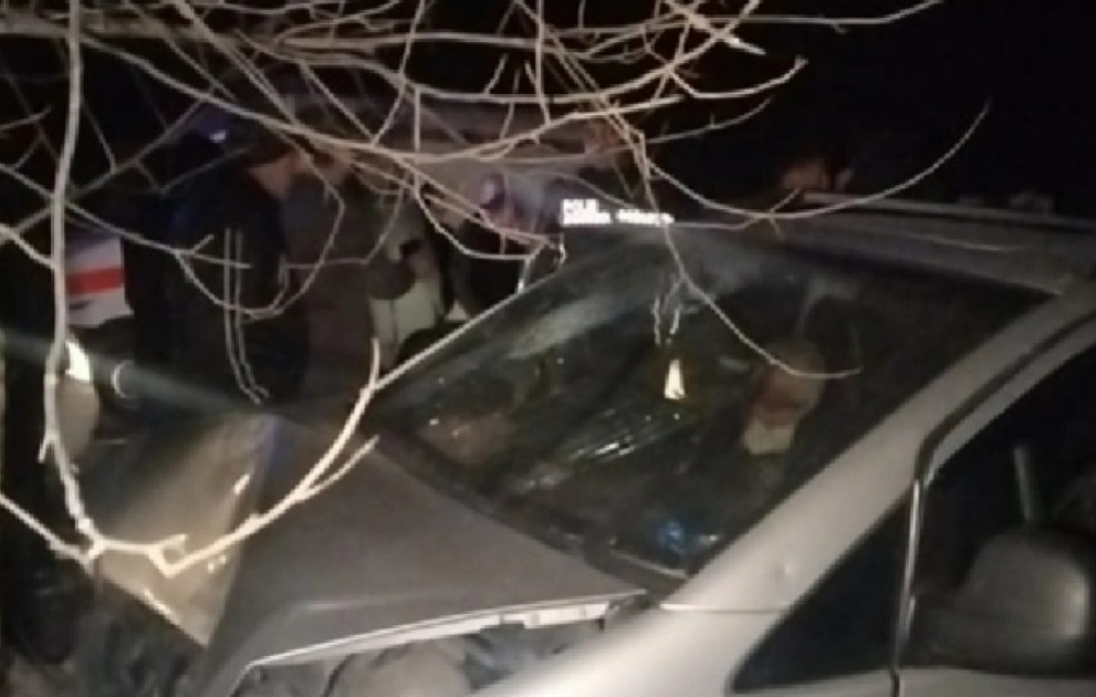 Oğuzda mikroavtobus ağaca çırpılıb, ölən və yaralanan var