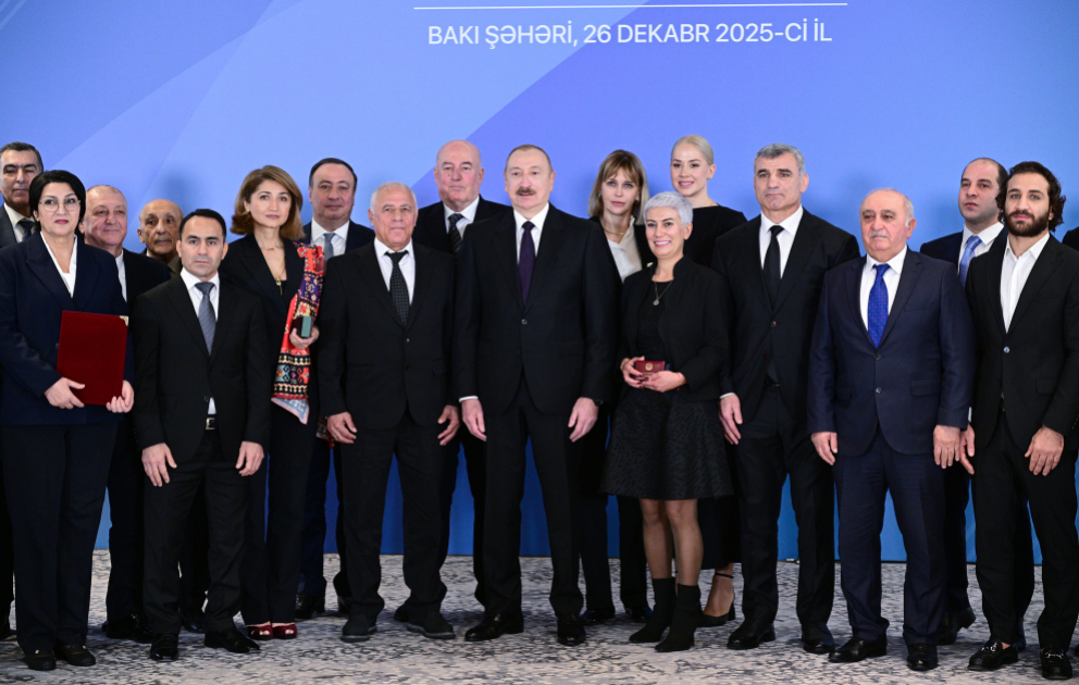 Prezident İlham Əliyev 2025-ci ilin idman yekunlarına həsr olunan mərasimdə iştirak edib