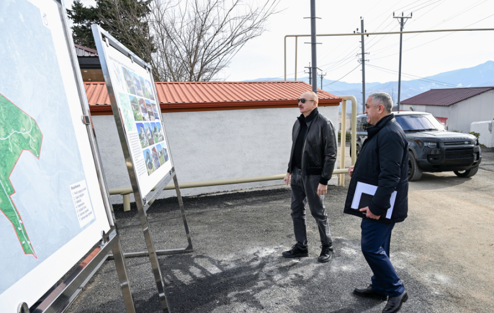 Prezident İlham Əliyev Ağdərə rayonunun Çapar kəndində görülmüş işlərlə tanış olub
