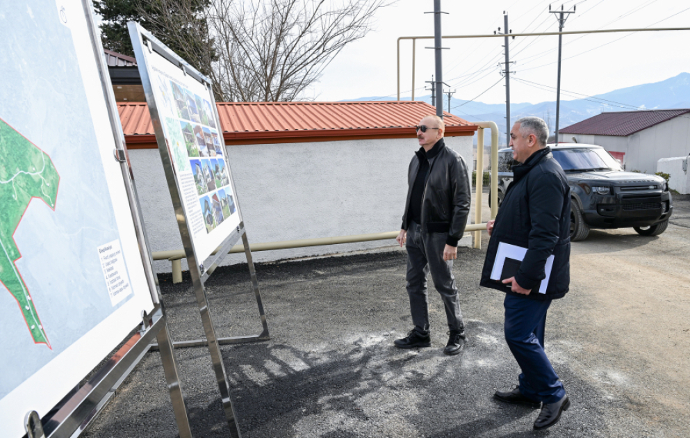 President Ilham Aliyev inspected reconstruction progress in Chapar Village, Aghdara district