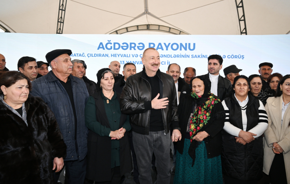 President Ilham Aliyev met with residents of Ashaghi Oratagh, Childiran, Heyvali, and Chapar villages in Aghdara