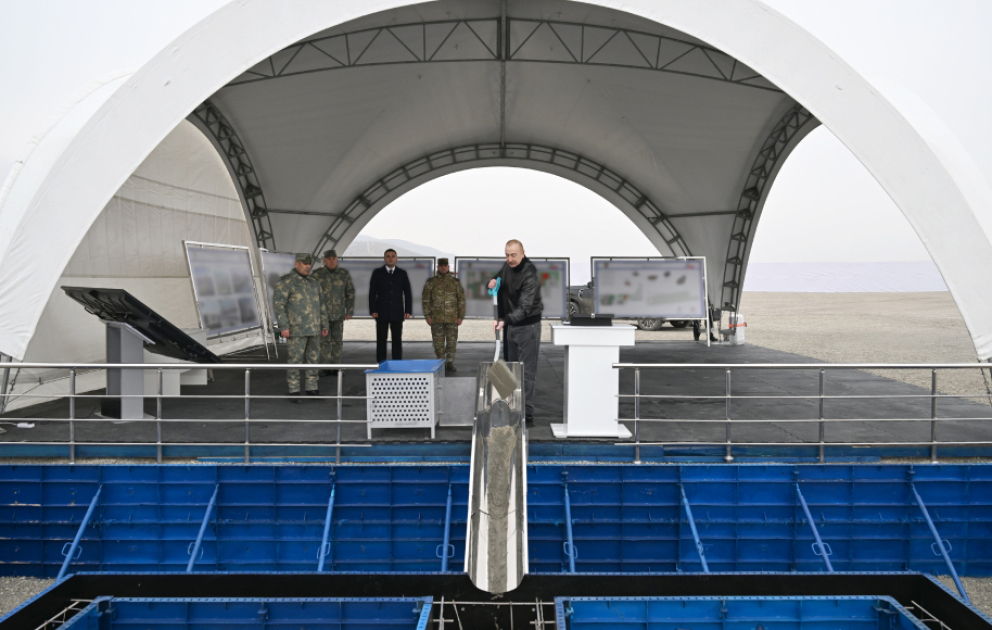 President Ilham Aliyev laid foundation stone for Special Operations Center in Aghdara district
