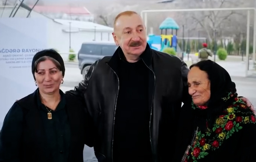 Prezident İlham Əliyev Ağdərə sakinləri ilə görüşündən paylaşım edib