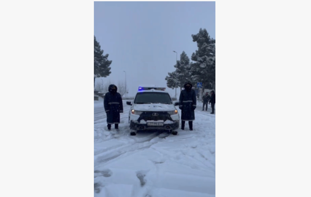 Laçın polisi gücləndirilmiş iş rejimində - qarlı havada təhlükəsizlik tədbirləri artırılıb