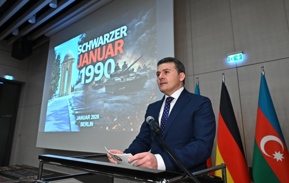 20 Yanvar şəhidlərinin əziz xatirəsi Berlində dərin ehtiramla yad olunub