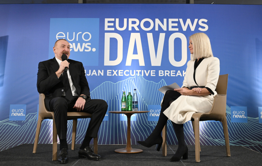Davos: Präsident Ilham Aliyev im Interview mit dem “Euronews”