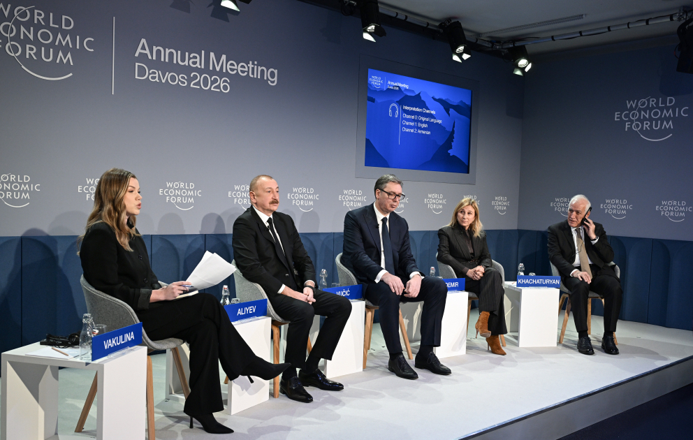 Ilham Aliyev participe à un panel intitulé « Déterminer l’identité économique de l’Eurasie » à Davos
