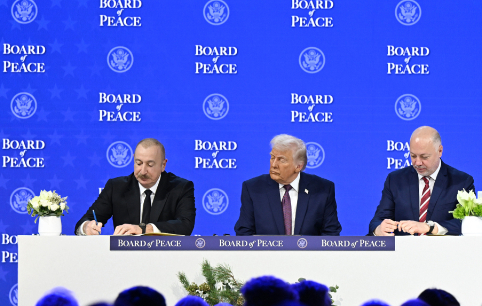President Ilham Aliyev attended signing ceremony of Board of Peace Charter in Davos