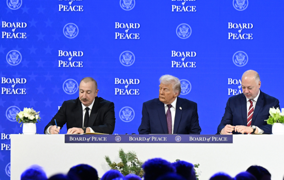 Davos : Le président Aliyev participe à la cérémonie de signature de la Charte du « Conseil de la paix »