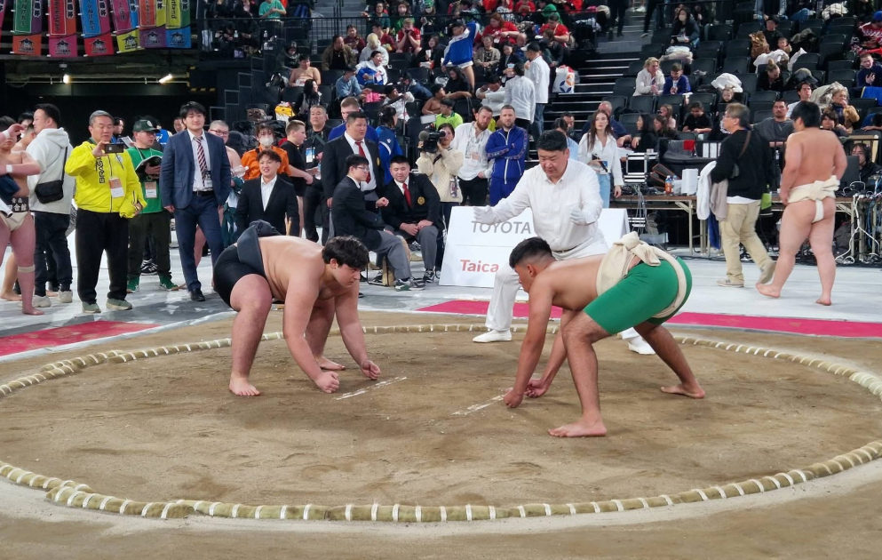 Azərbaycan sumo güləşçisi ilk dəfə Yaponiyada Hakuho kubokunda yarışıb