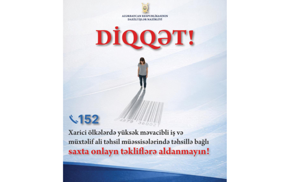 DİN-dən müraciət: İnsan alverinin qurbanına çevrilməmək üçün diqqətli ol