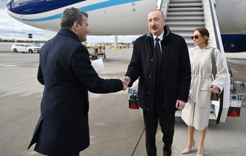 Le président Ilham Aliyev arrive en visite en Allemagne
