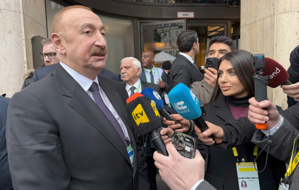 President Ilham Aliyev gave interview to Azerbaijani TV channels in Munich