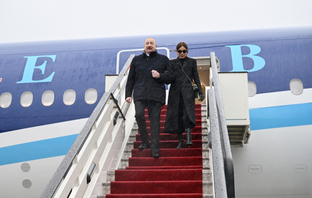 President Ilham Aliyev arrived in Serbia on official visit