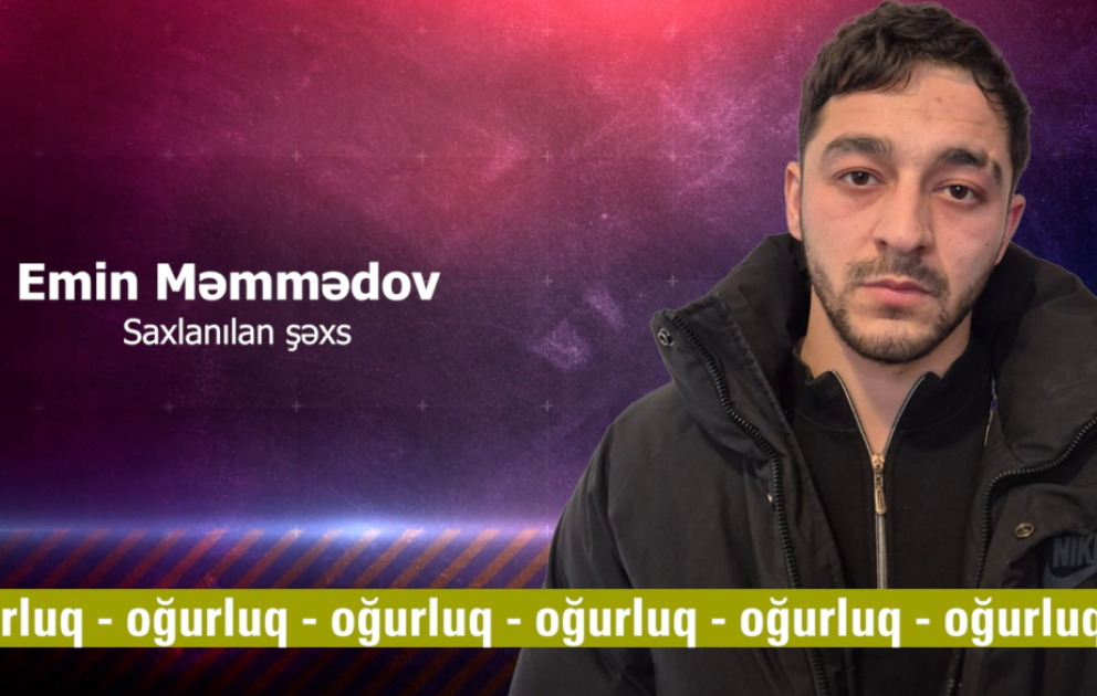 Bir binada ikinci dəfə oğurluq edən şəxs saxlanılıb