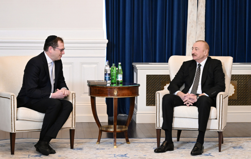 Prezident İlham Əliyev Vaşinqtonda Amerika İsrail İctimai Əlaqələr Komitəsinin icraçı direktoru və digər rəhbər heyəti ilə görüşüb