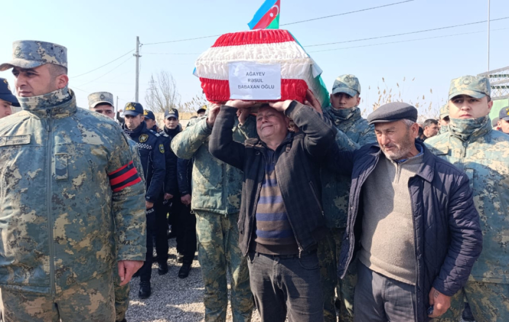 Birinci Qarabağ müharibəsinin itkin şəhidi Rəsul Ağayev Sabirabadda torpağa tapşırılıb