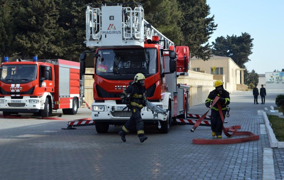 Cəmşid Naxçıvanski adına Hərbi Liseydə fövqəladə hallar üzrə təlim keçirilib
