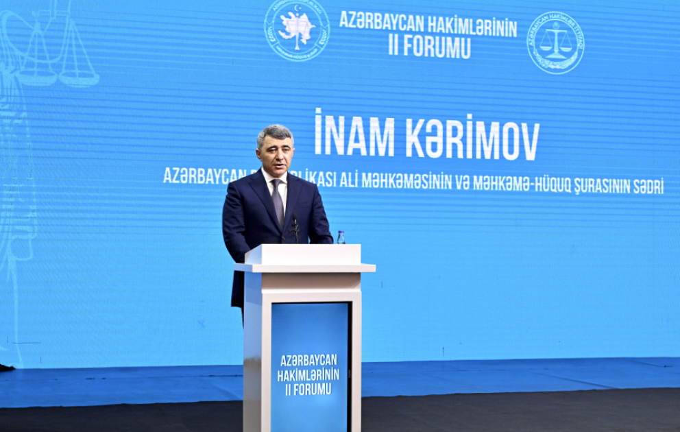 İnam Kərimov: Məhkəmələrdə İKT-nin inkişafı və süni intellektin tətbiqi mürəkkəb işlərin analizində əhəmiyyətli rol oynayacaq